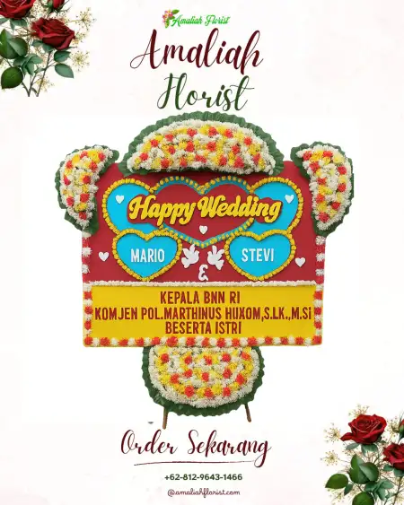 Papan Bunga Pernikahan Kusu